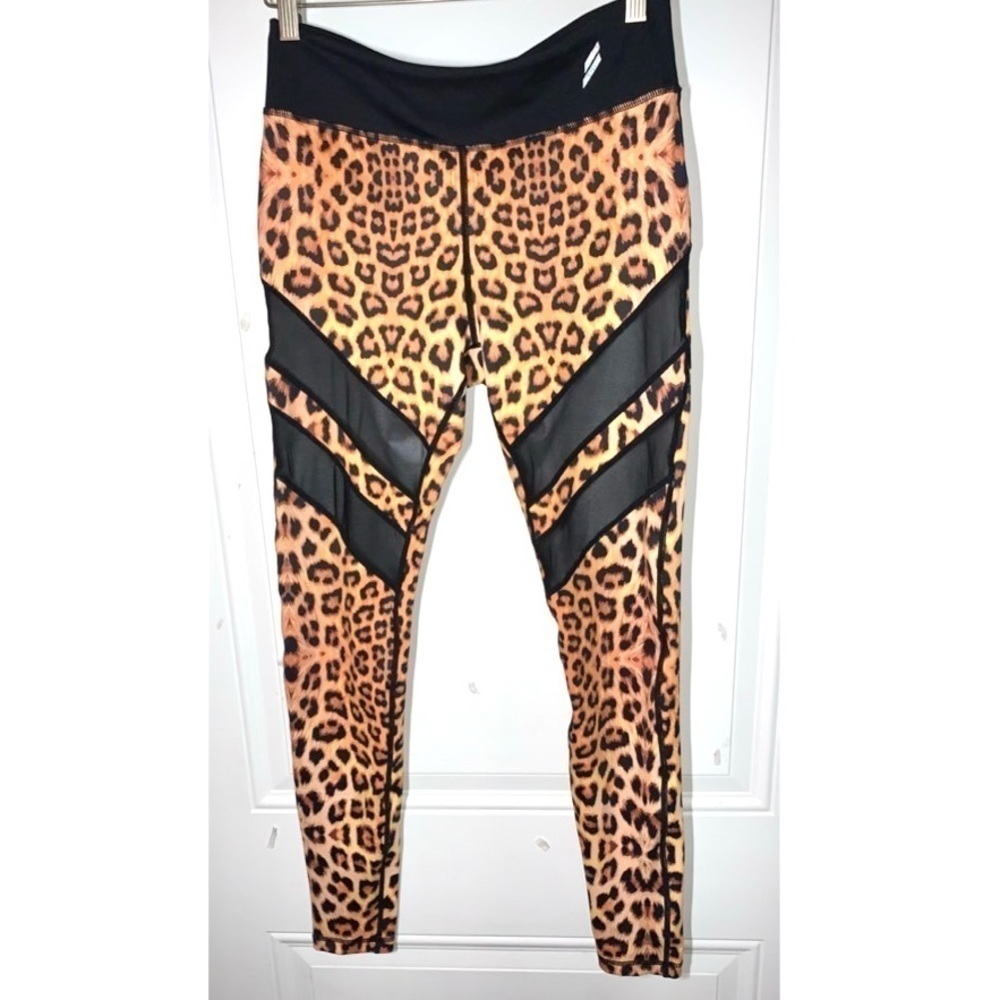 Do You Even Leopard Print Mesh Leggings Size Medium